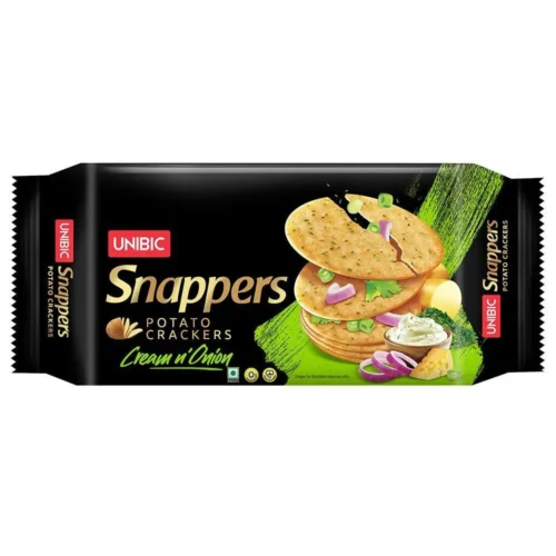 Unibic snappers Potato Crackers cream n’ Onion